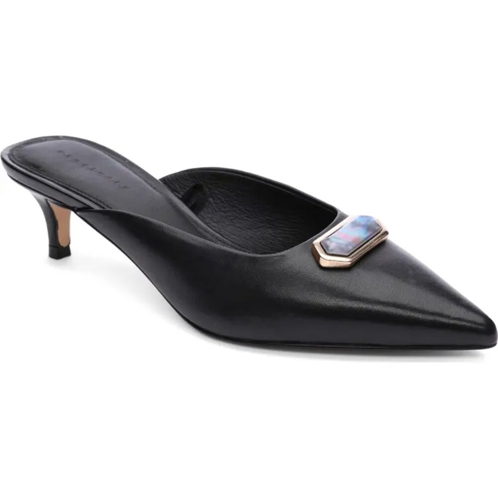 Sanctuary All Night Pointed Toe Kitten Heel Mules | Black | Size 8 | NIB - Picture 1 of 2